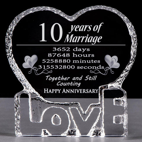 10 Year Crystal 10th Wedding Anniversary